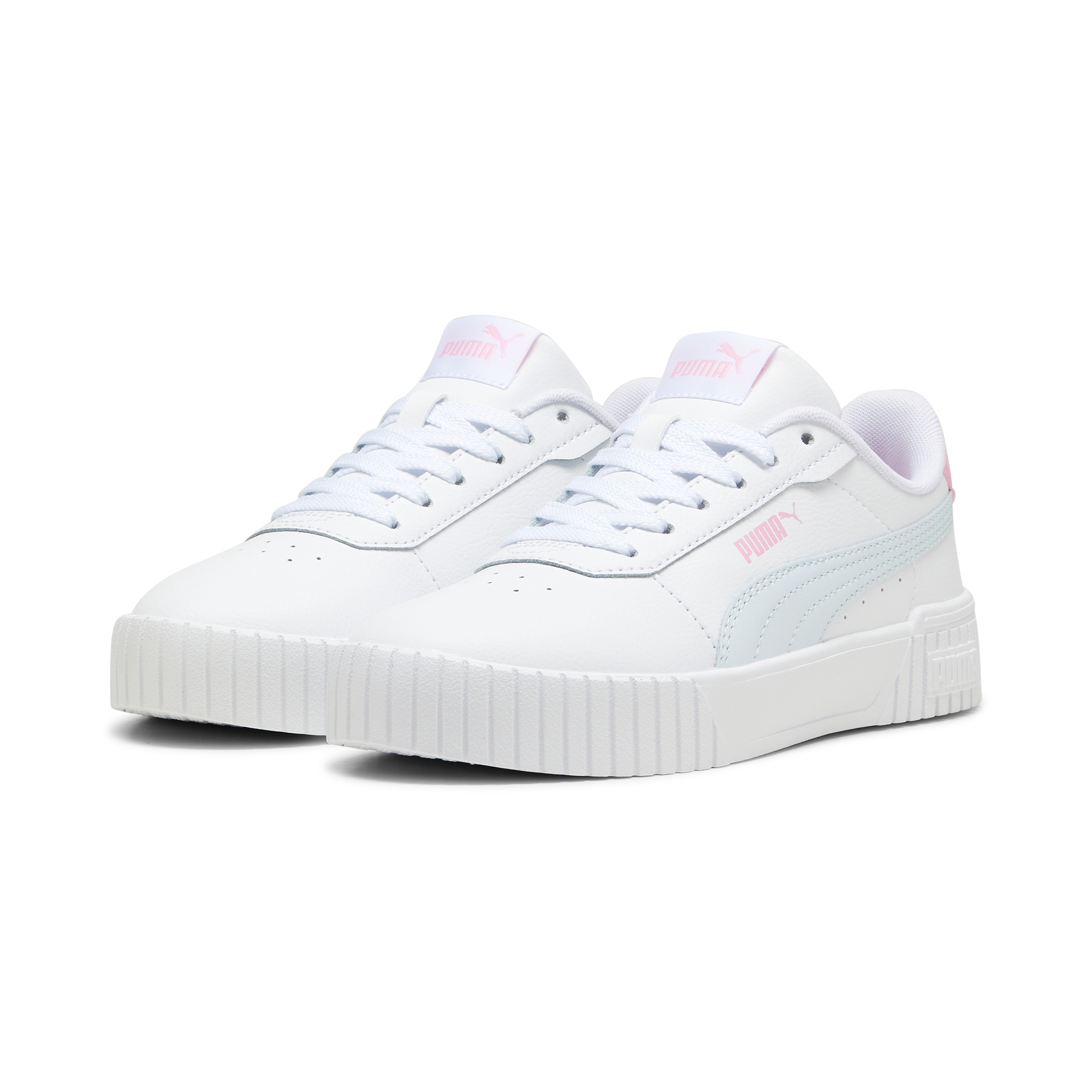 Sneakers bianche da ragazza con dettagli multicolore Puma Carina 2.0 Jr, Brand, SKU s352000072, Immagine 0